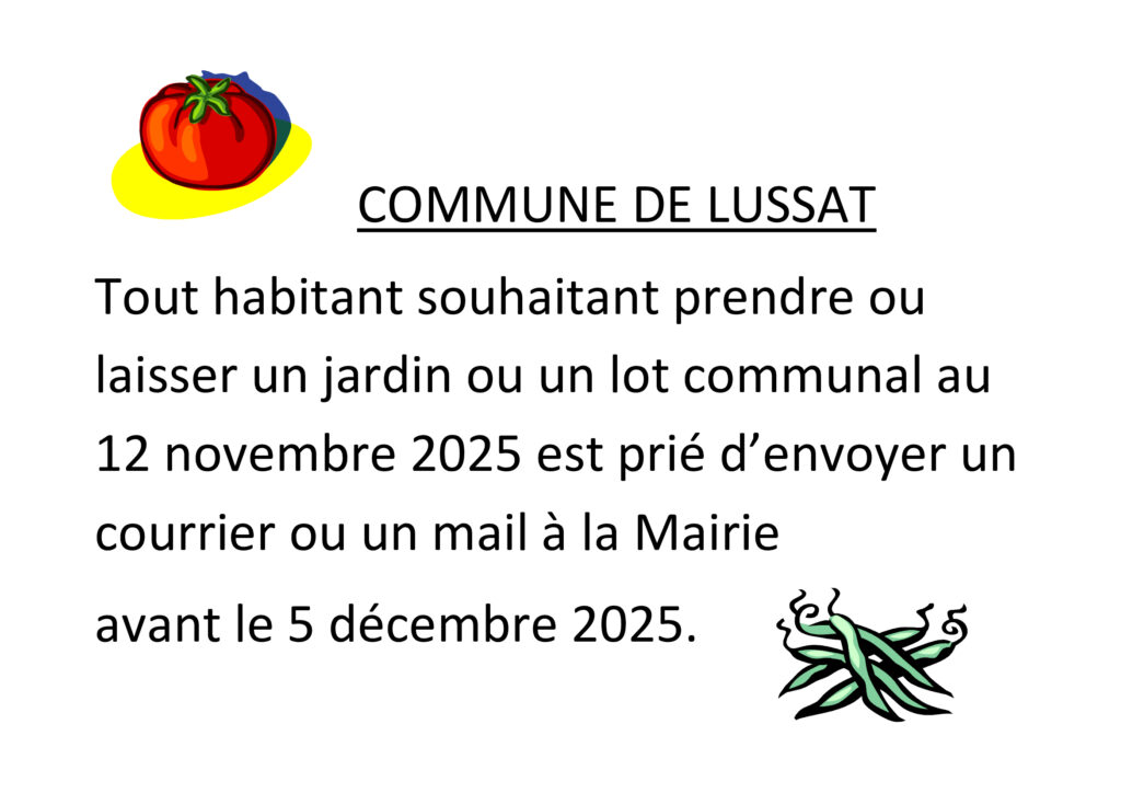 À tous les habitants intéressés